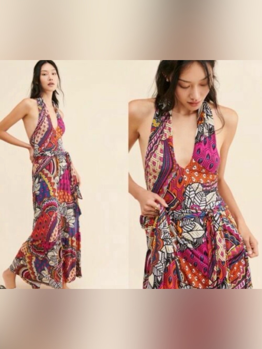 Maeve Cynthia Halter Maxi Dress size Medium